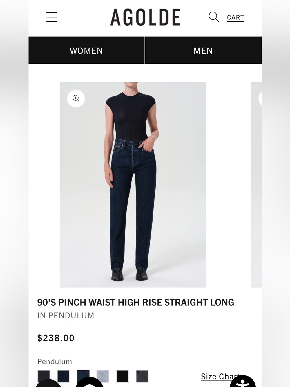 Agolde 90's Pinch Waist (High-Rise Straight Jeans)